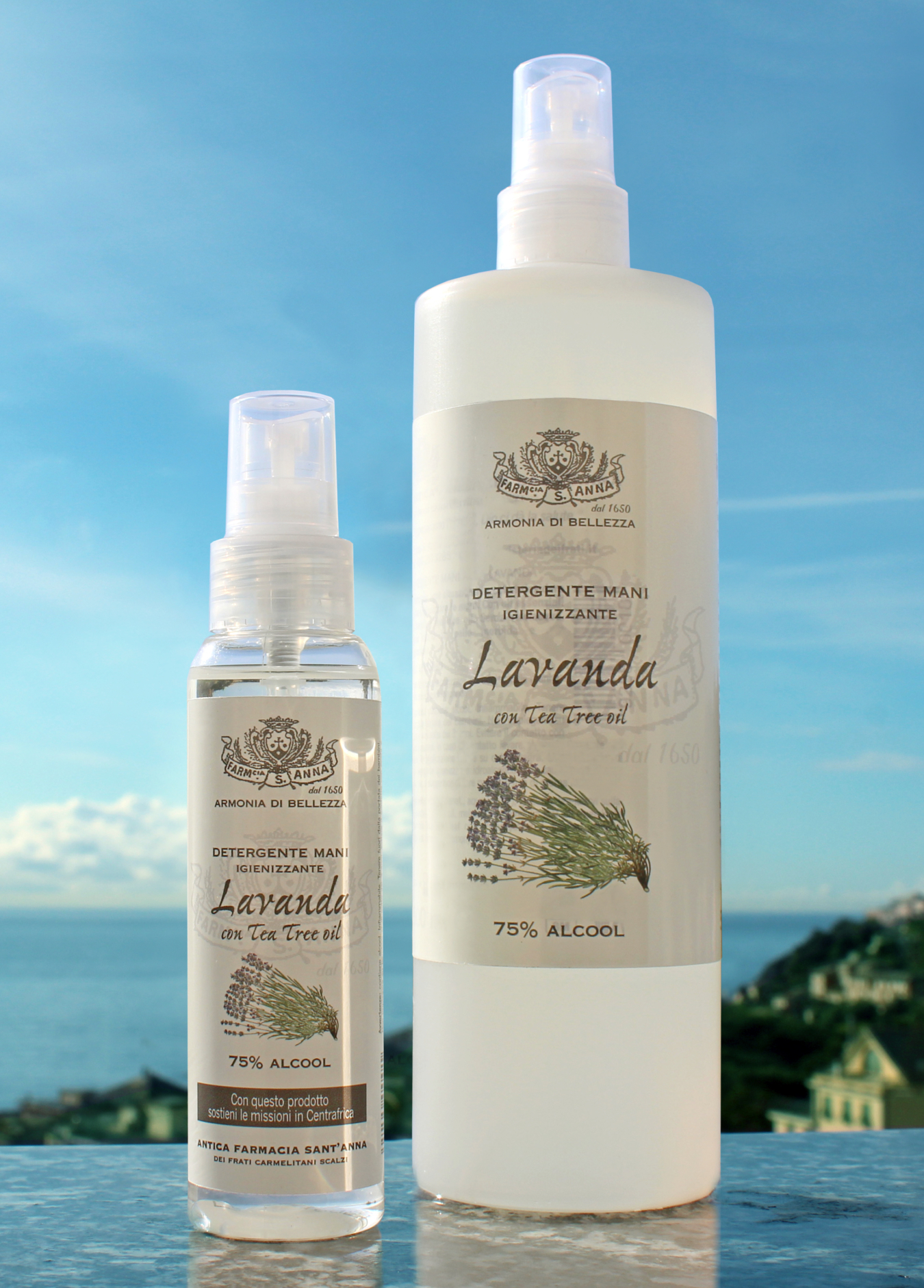 Spray igienizzante mani lavanda e tea tree